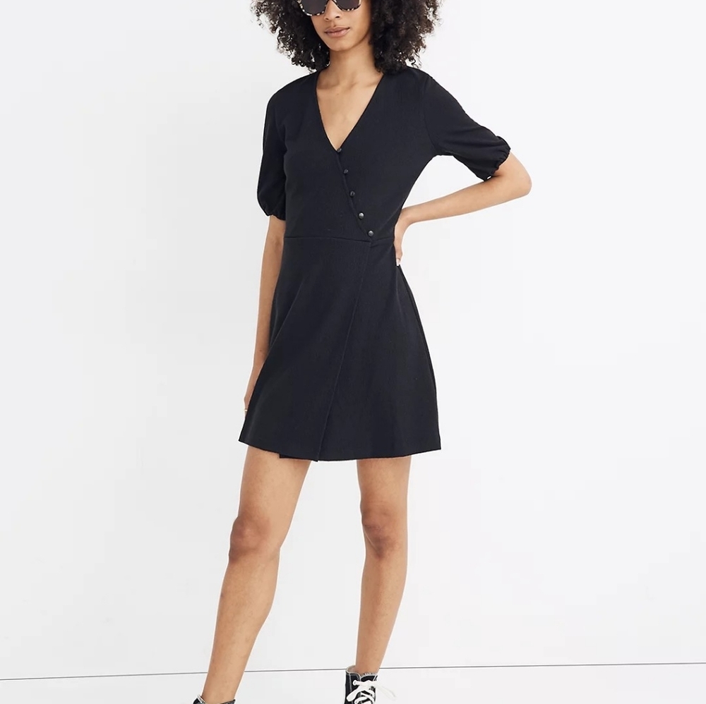 Madewell Cross-Front Button Dress